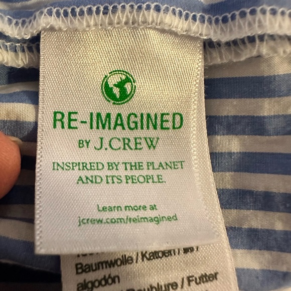 J. Crew Blue Striped Kids Ruffle Skirt - Picture 4 of 4